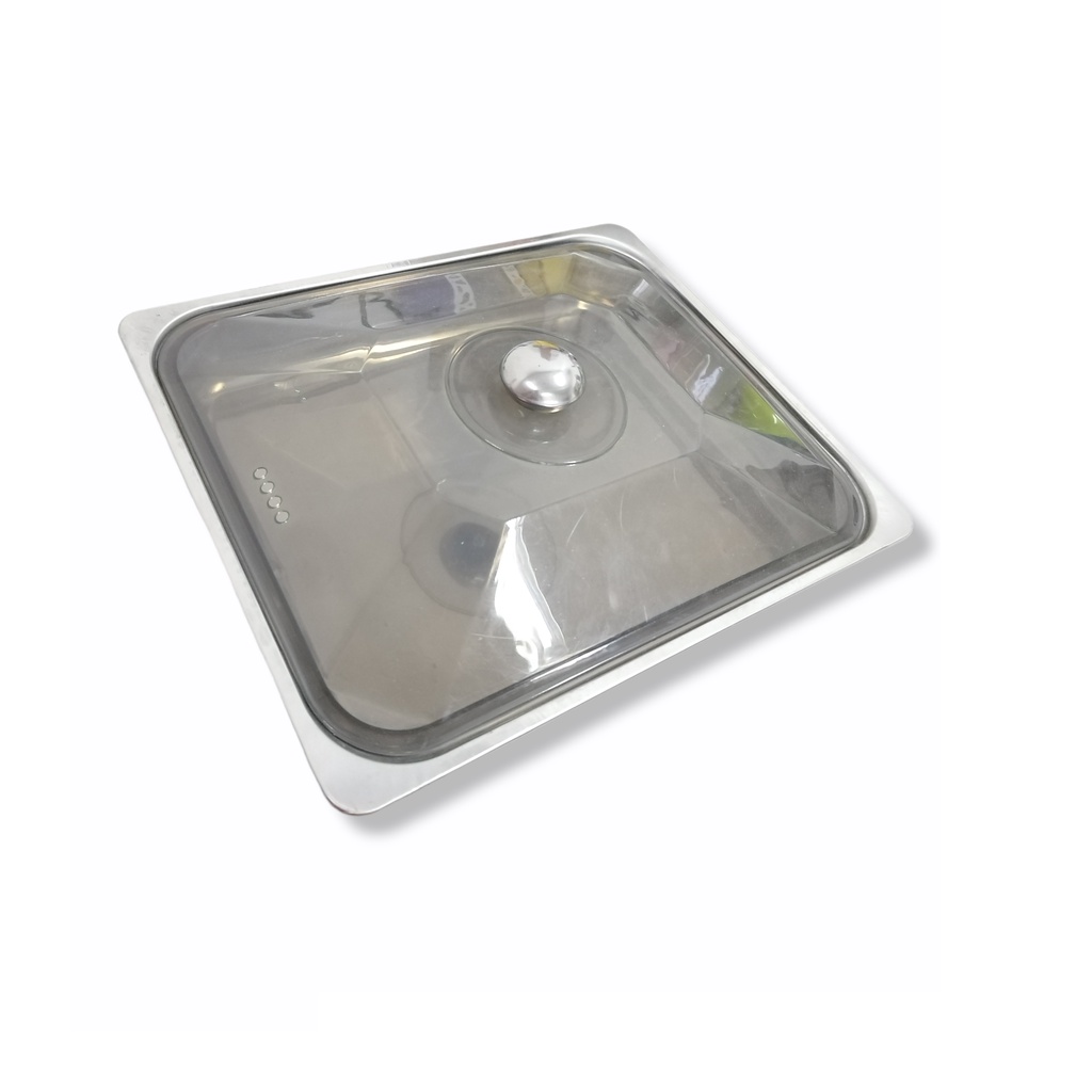 Stainless Steel Food Warmer with Transparent Cover Lagayan ng Ulam