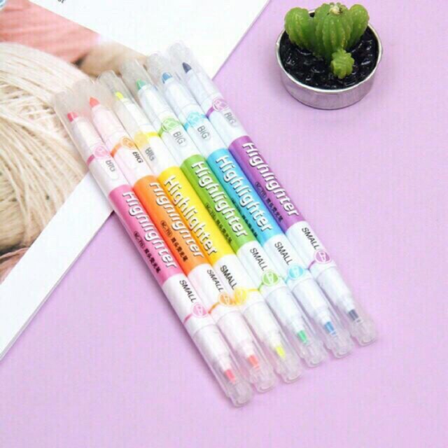 Double Sided Highlighter (6pcs) | Shopee Philippines