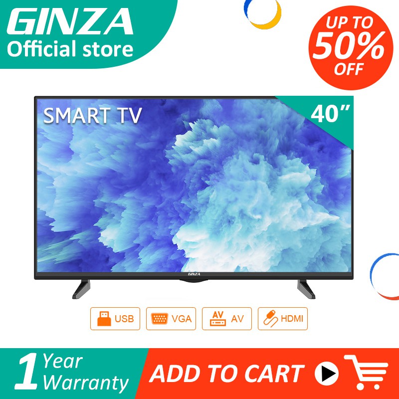 NEW GINZA 40 Inch Slim HD Smart TV Android 9.0 on sale | Shopee Philippines