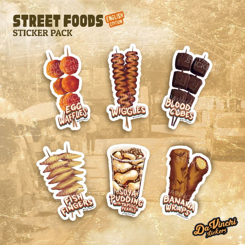 Pinoy Street Foods Vinyl Waterproof Stickers Minimum Order 4pcs