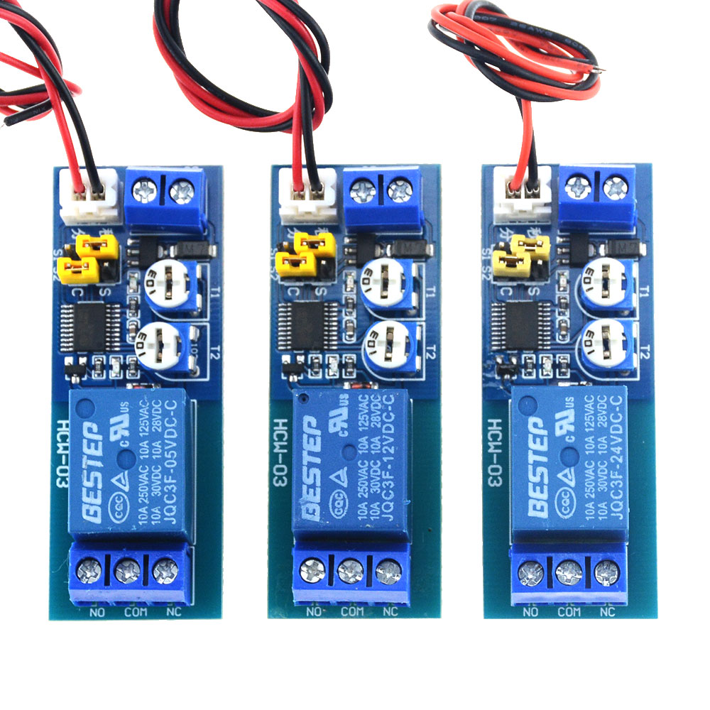 DC 5V 12V 24V Infinite Cycle Delay Timer Switch Relay – 0–120min Adjustable ON/OFF, Unbranded