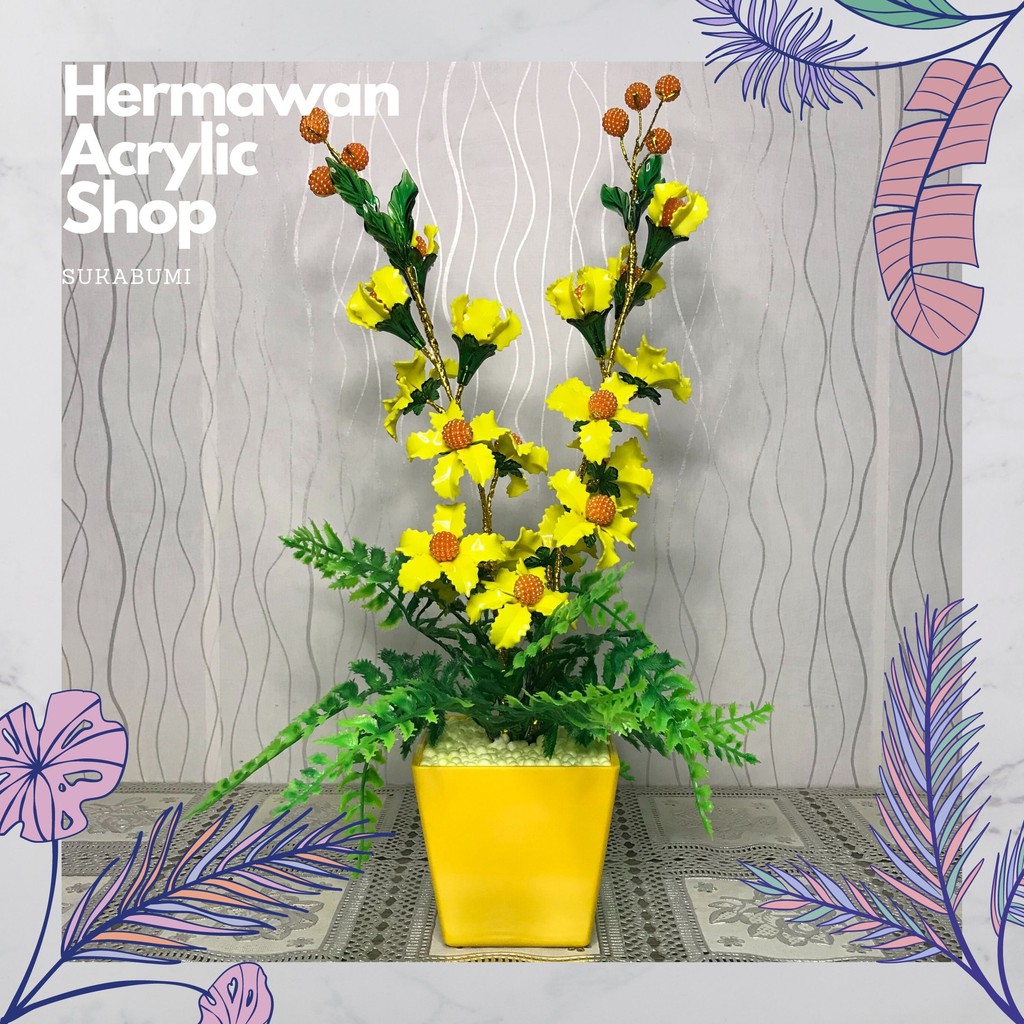 Melamine Acrylic Flower Pot (d) Shopee Philippines