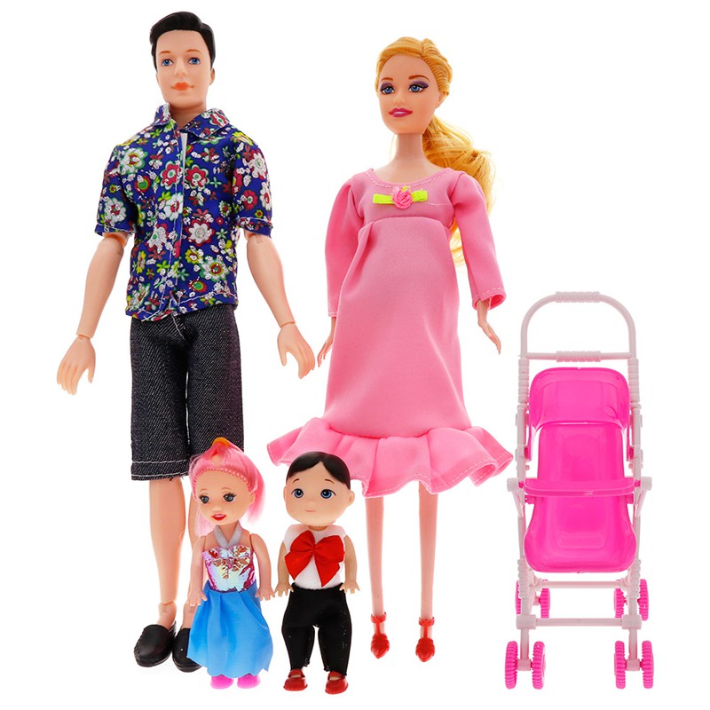 barbie family set