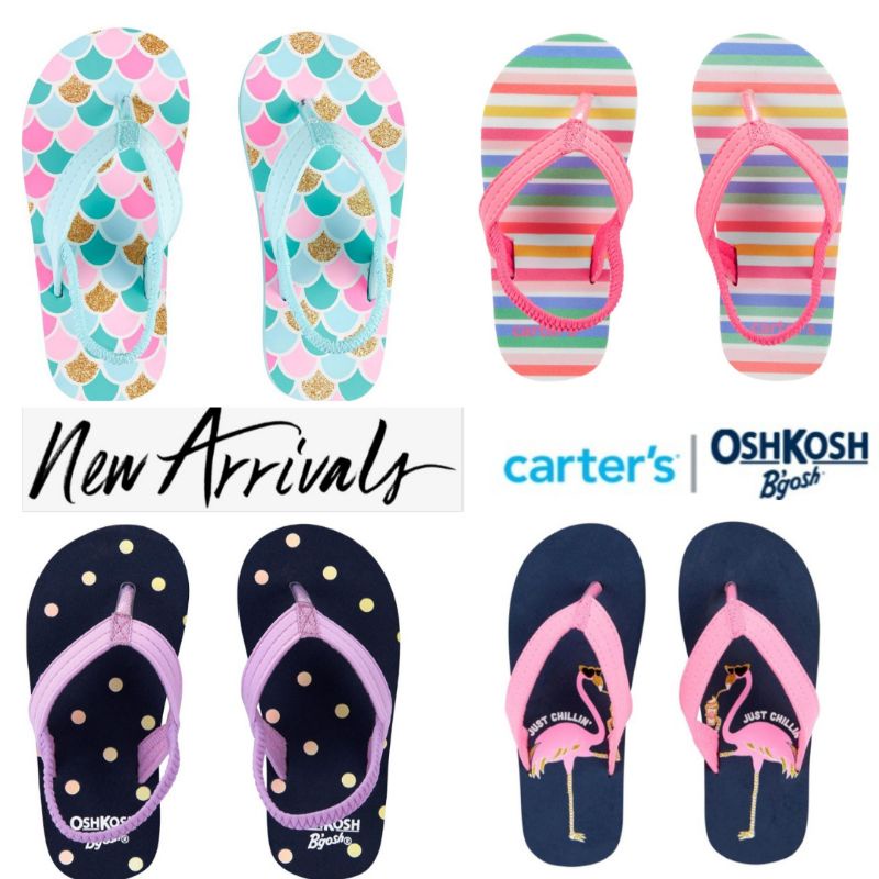 BRANDNEW Original Carter's OshKosh Flip Flops for Toddler GIRLS (6M - 8