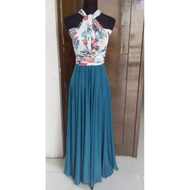 turquoise green infinity dress
