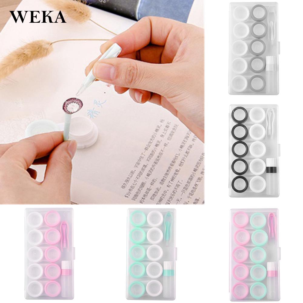 weka Contact Lenses Case Kit Storage Soaking Cases Portable For Eye