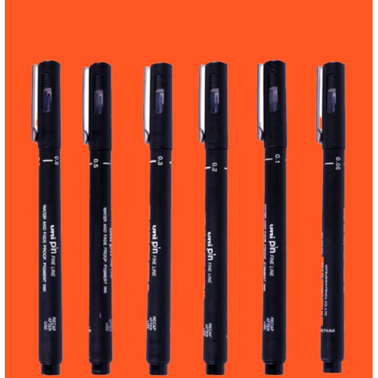 Unipin Drawing pen Uni pen Fine liner Drawing pen Technical Drawing pen for Engineering and Arts
