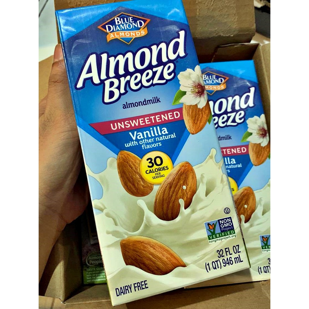 Almond Breeze Almond Milk Unsweetened Vanilla or Original Keto low