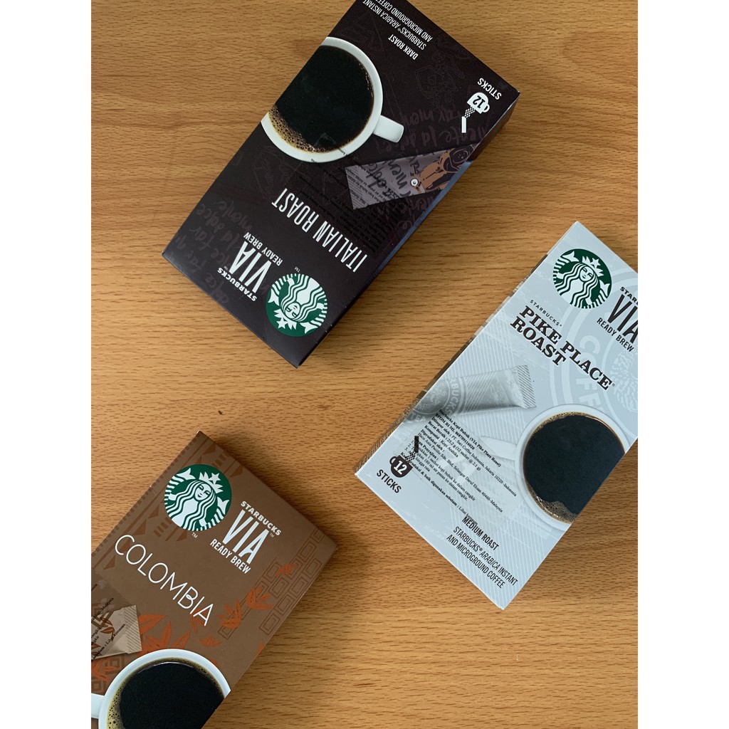 12 Sticks VIA Starbucks Instant Coffee Ready Brew Italian Roast