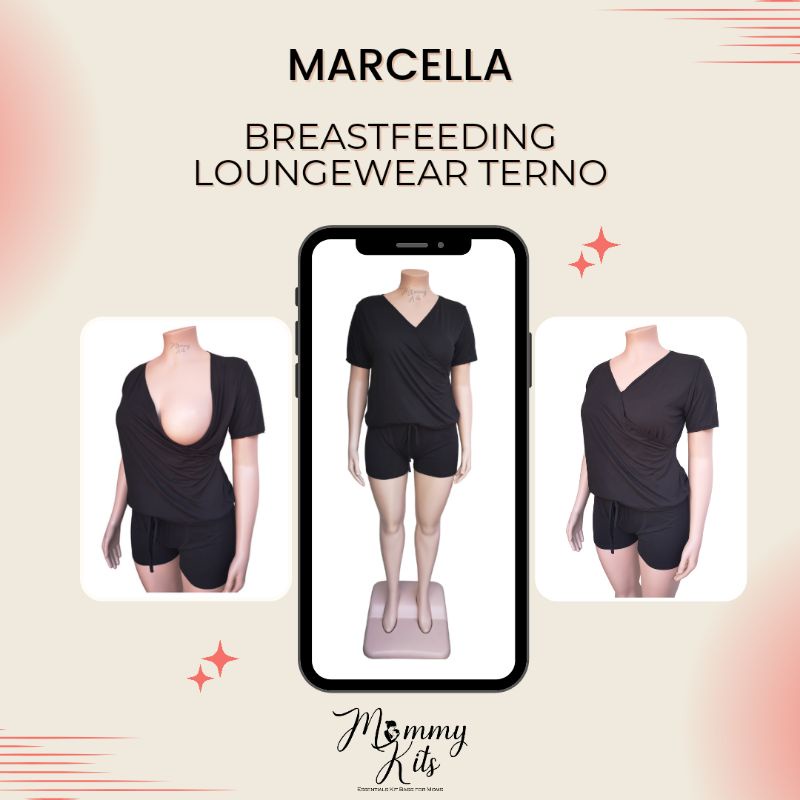 MARCELLA Breastfeeding Loungewear Terno (Plus Size) Shopee Philippines