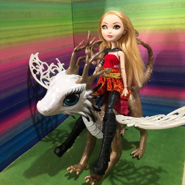 ever after high dragon games apple white doll and braebyrn dragon