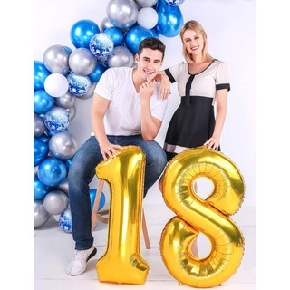 40 inch golden number balloon birthday party decoration #6