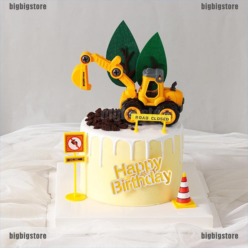 bigbigstore}Engineering Car Cake Toppers Birthday Cupcake Decor Excavator  Cake Decor | Shopee Philippines
