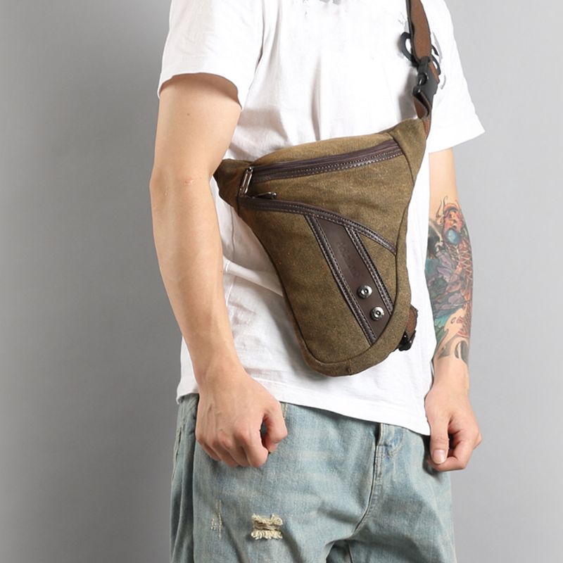 canvas drop leg bag