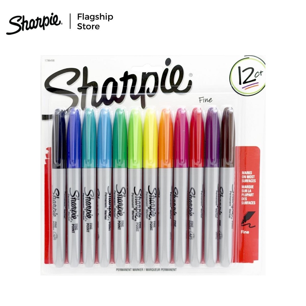 Uni-Ball Sharpie Pen Permanent Fine Point 4/ST Assorted 1742662