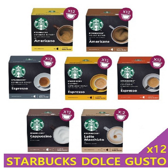 Starbucks Capsule Coffee for Dolce Gusto 8types | Shopee ...