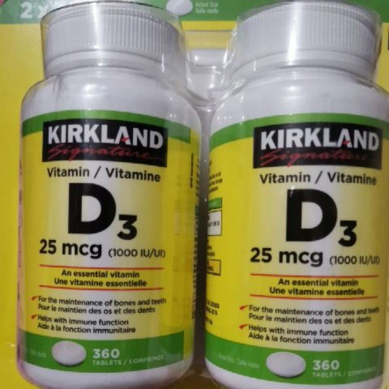 Kirkland Vitamin D3 1000IU 360 Tabs 2025expiry Shopee Philippines
