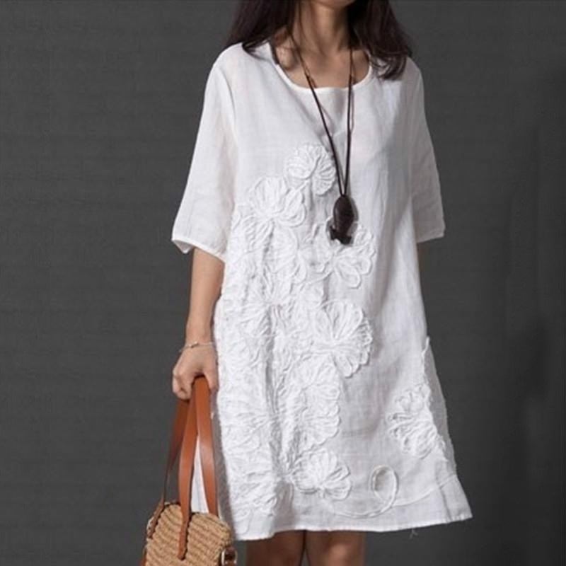 cotton dresses for plus size ladies