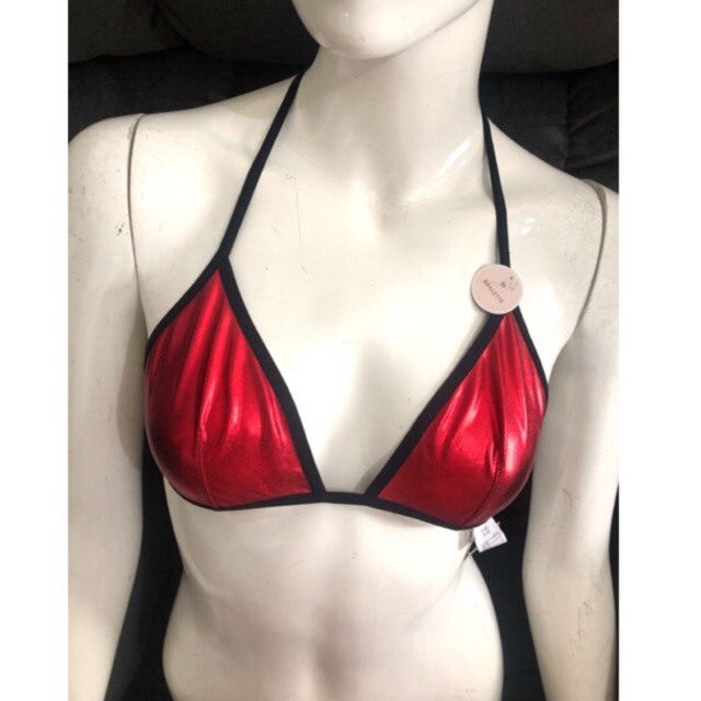 red halter bralette