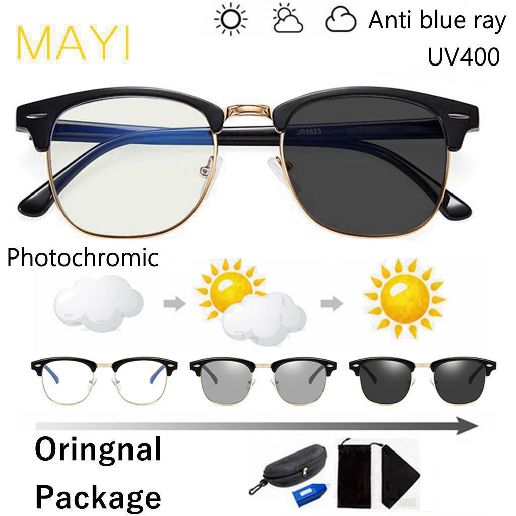New Anti Blue Ray Photochromic Eyeglasses Anti Radiation Computer Glasses For Men And Women