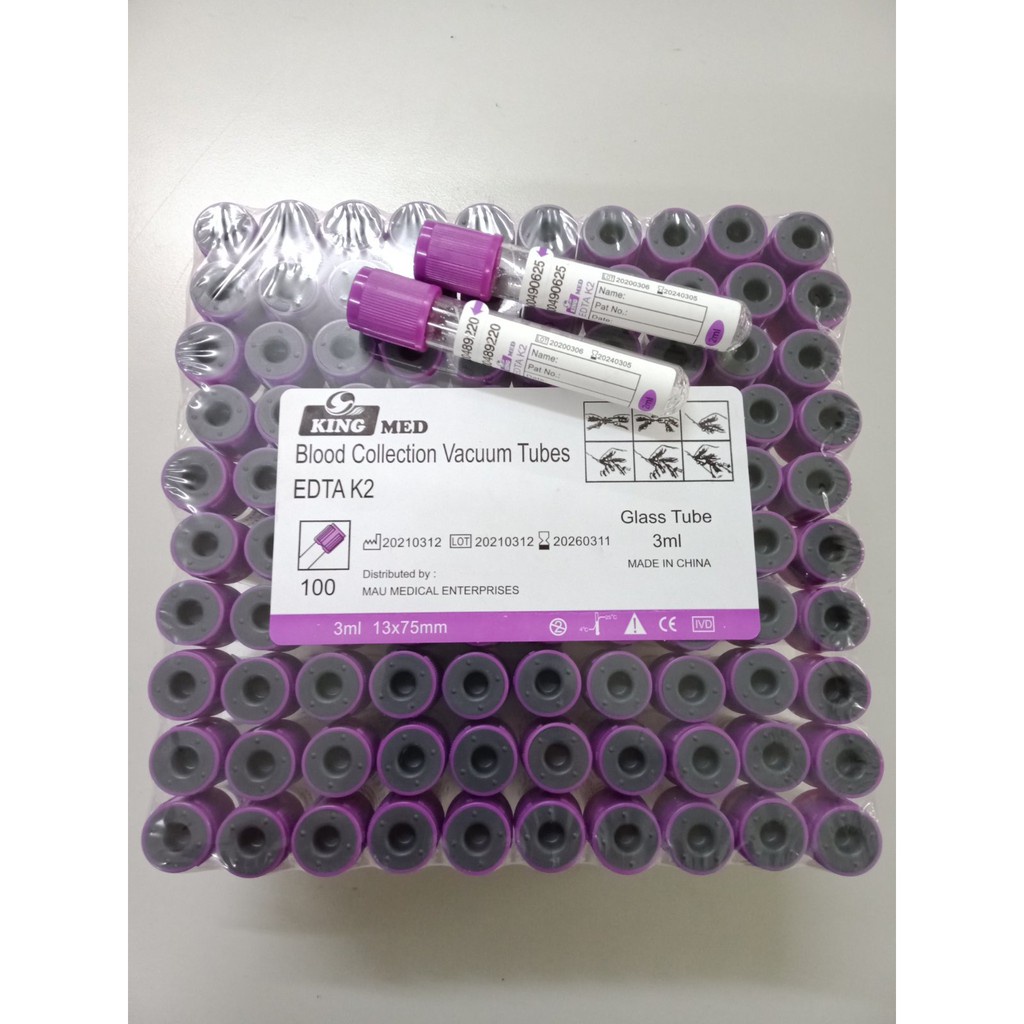KINGMED EDTA BLOOD COLLECTION VACUUM TUBES Shopee Philippines