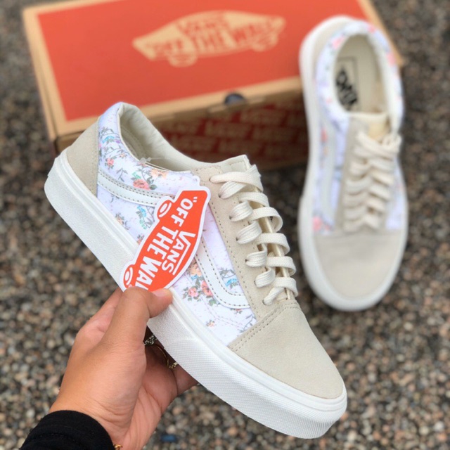vans vintage floral slip on
