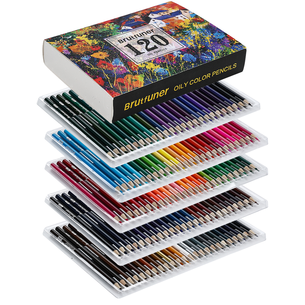 Download 48/72/120 Oily Art Coloured Pencils Set for Adult Coloring ...