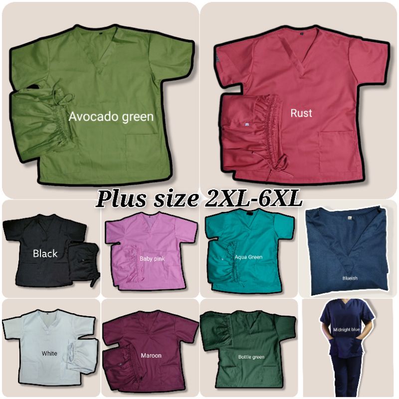 Scrubsuit Plus size (Lhacoste cotton) | Shopee Philippines