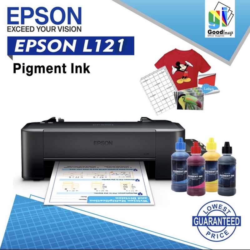 Epson L121 Printer whit yasen pigment ink 100ml Shopee Philippines