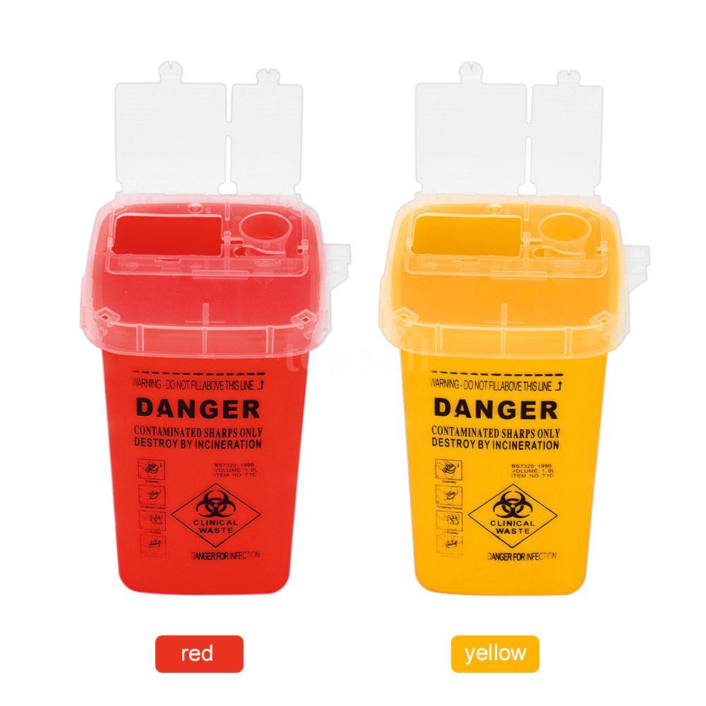 Tattoo Waste Box Medical Waste Bin Needle Waste Box Trash Container with Lid