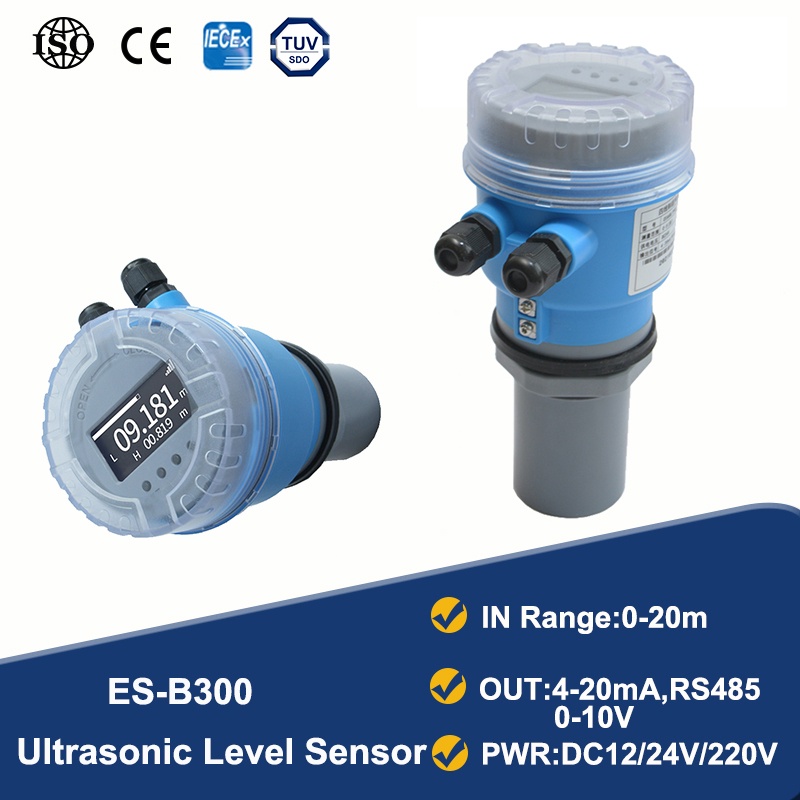 Ultrasonic Level Sensor 20m Range Ultrasonic Water Tank Level Meter ...