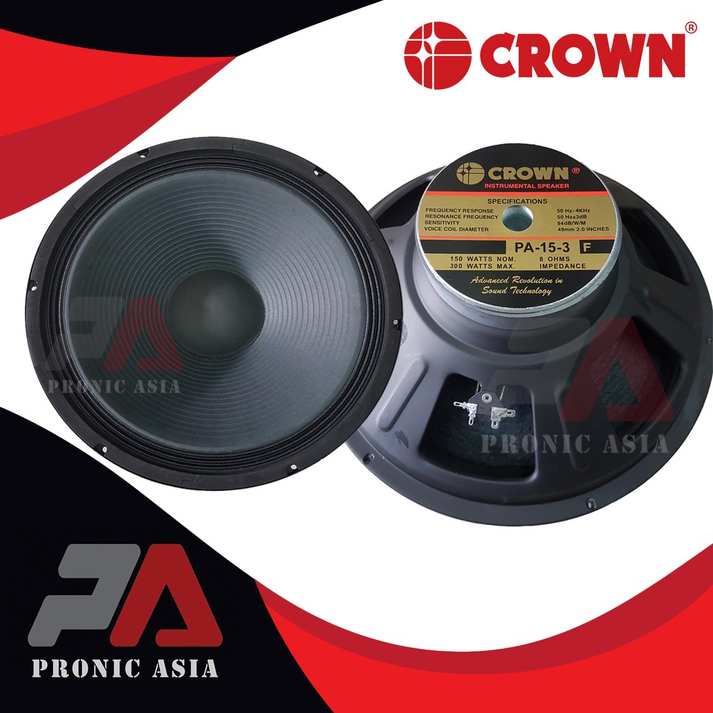 Crown PA 15-3 300 watts Instrumental 
