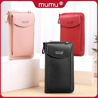 Mumu #1012 Korean Leather Phone Wallet Ladies Wallet Sling Bags For Women Limited Card Holder
