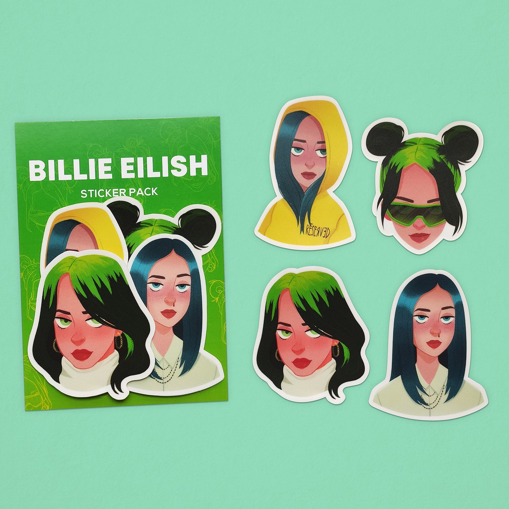 billie eilish matte laminated sticker pack shopee philippines