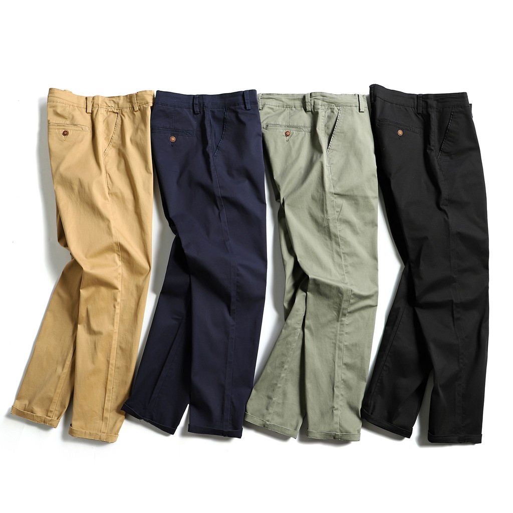 blue khaki trousers