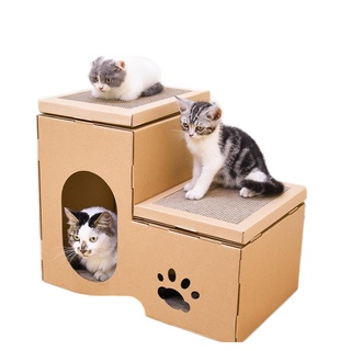 ◇Corrugated cat scratching board double-layer house large litter summer wear-resistant villa claw gr