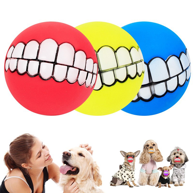 Funny Pets Dog Puppy Cat Ball Teeth Chew Toys Dogs Toys Squeaking Pet  Supplies Play Popular Toys for Small Large Dogs | Shopee Philippines