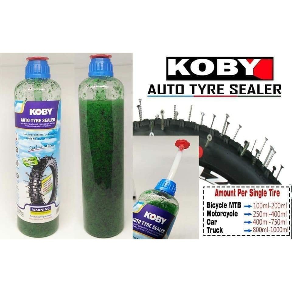 Motorcycle Original Auto KOBY Tire Sealant Liquid AntiFlat Tyre For Tubeless Universal Shopee