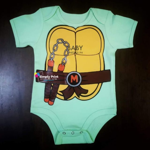 ninja turtle baby onesie