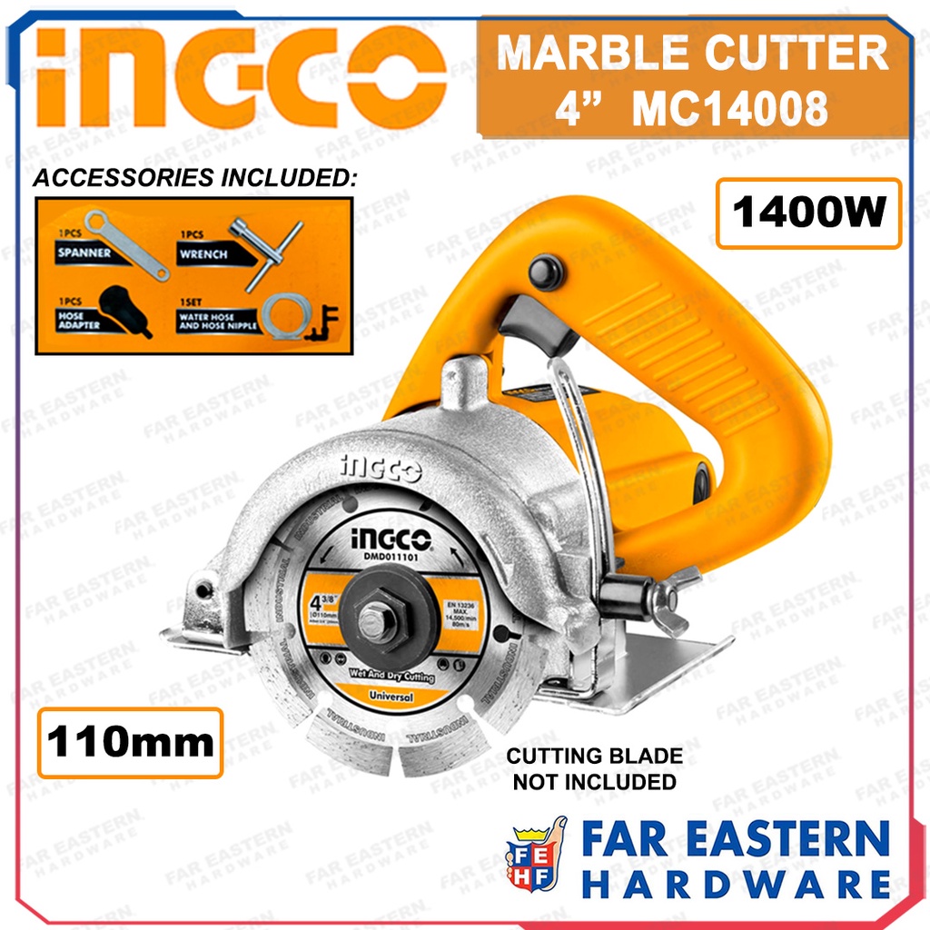 INGCO Marble Tile Cutter 4" 110mm 1400W MC14008 INPTCD Shopee