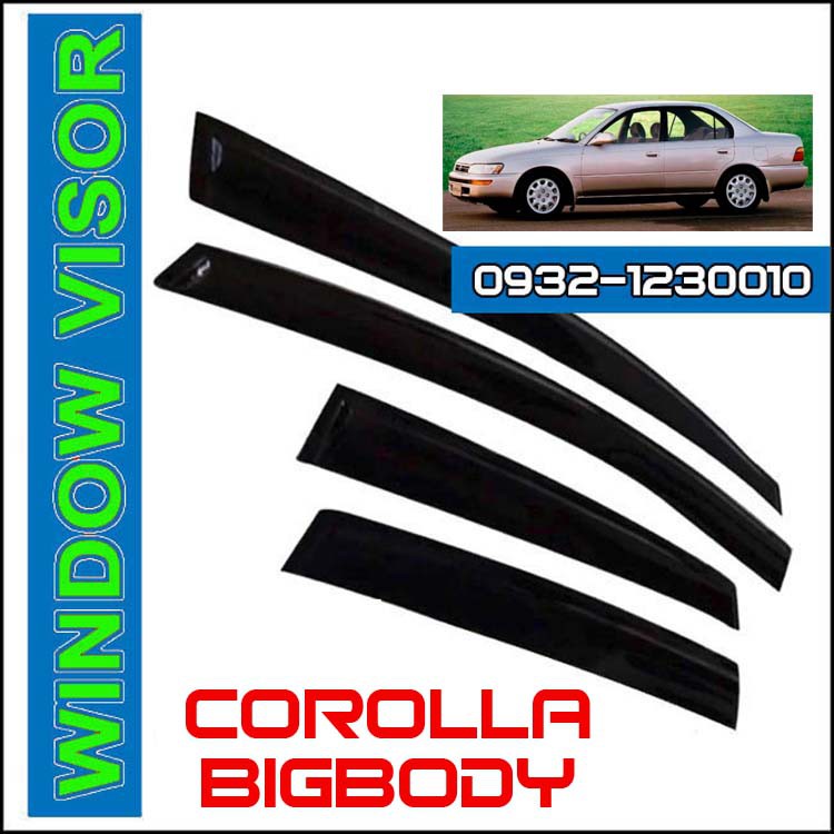 Rain Guard Window Door Visor For Toyota Corolla Bigbody