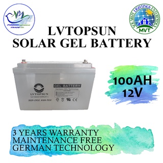 100AH 12V LVTOPSUN Solar Gel Battery