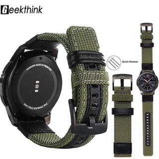 20/22mm nylon strap for Samsung Gear Sport /Gear S2 Classic/ Galaxy 42mm /Active 1 2 /watch 3 41mm 45mm watchband/Gear S3 Frontier/Gear S3 Classic/Gear S3 /GALAXY WATCH 46mm