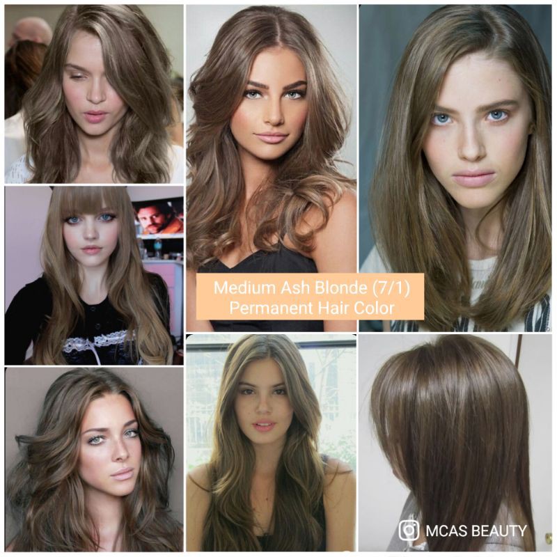 Medium Ash Blonde Permanent Hair Color (7/1), 100ml Shopee Philippines