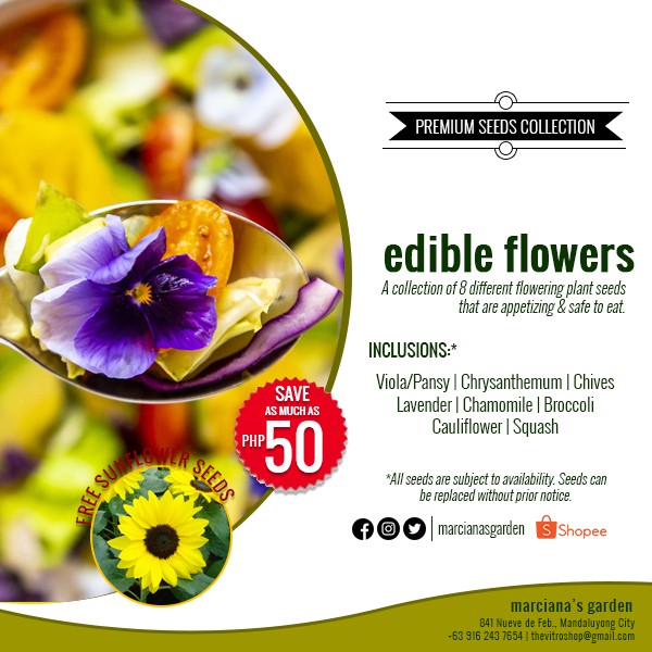 Edible Flowers Seeds Collection | Shopee Philippines