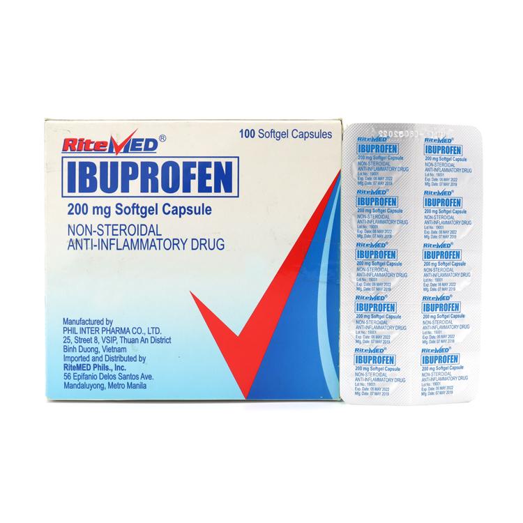 RiteMed Ibuprofen 200 mg Capsule 20s Shopee Philippines