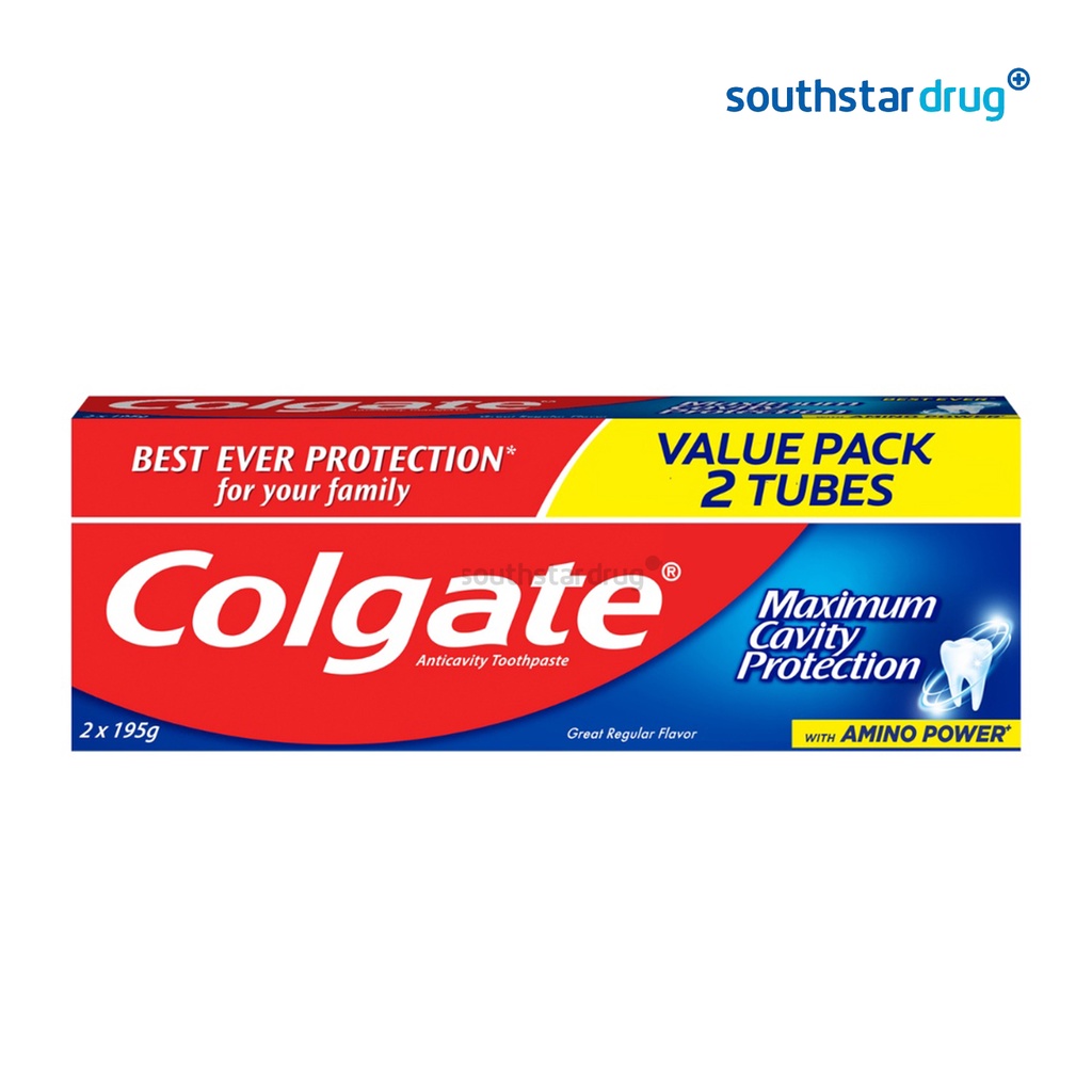 Colgate Maximum Cavity Protection with Amino Power Toothpaste 2 x 195g ...