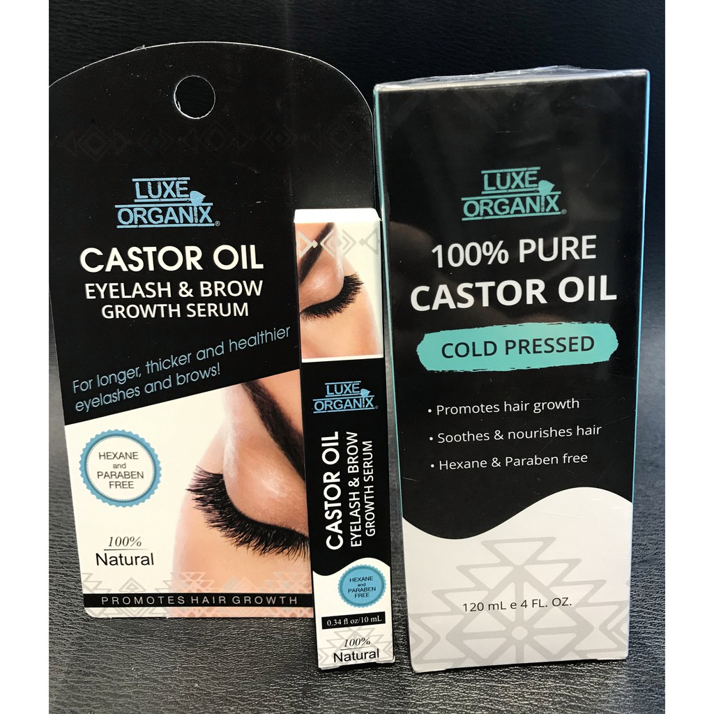 Luxe Organix Castor Oil Mascara Serum 10ml / Drops 120ml Shopee