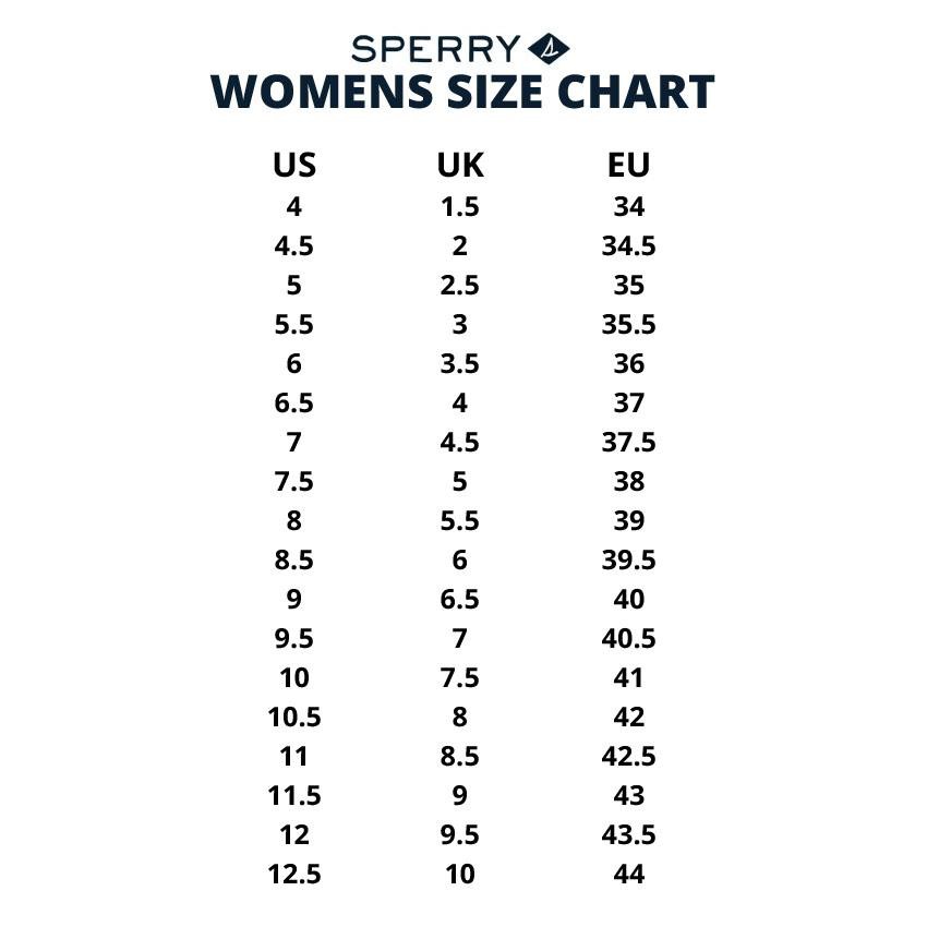 Sperry sale shoe chart