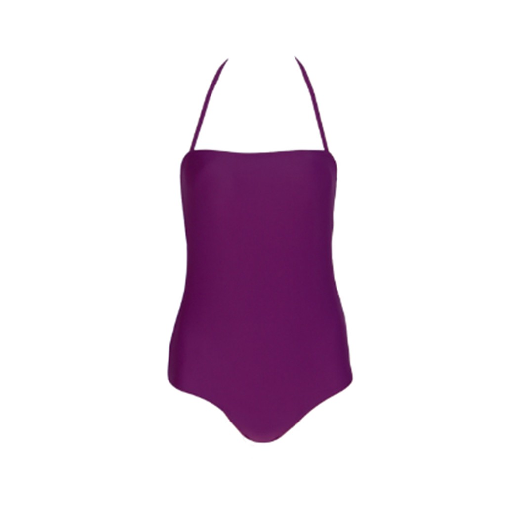 SASSA 100% Authentic Ladies One Piece Halter Bikini Swimsuit Violet ...